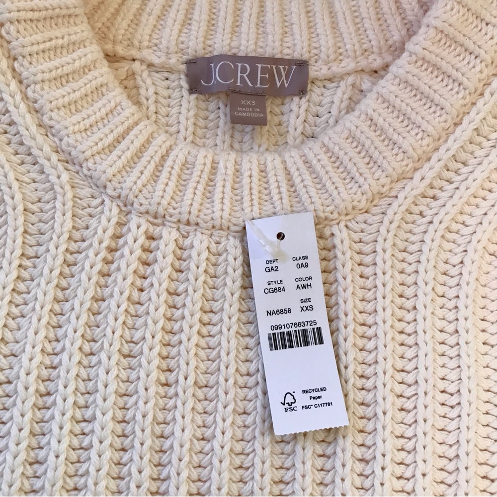 NWT J. Crew Heritage Fisherman Sweater - Picture 6 of 16
